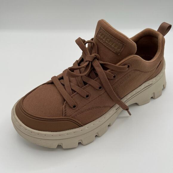 Skechers Women's Brown Chunky Lace Up Platform Sneakers Brown Size 7.5 - Picture 11 of 14